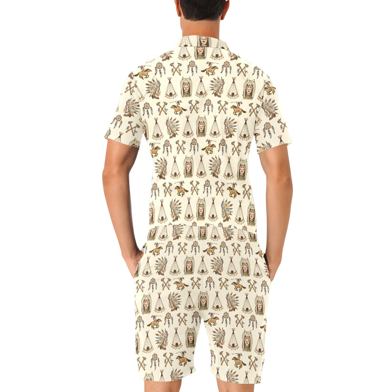 Native Indian Pattern Design Print Men's Romper