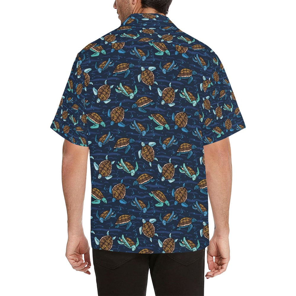 Sea Turtle Print Design LKS3011 Men's Hawaiian Shirt
