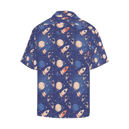 Space Astronaut Rocket Print Design LKS304 Men's Hawaiian Shirt