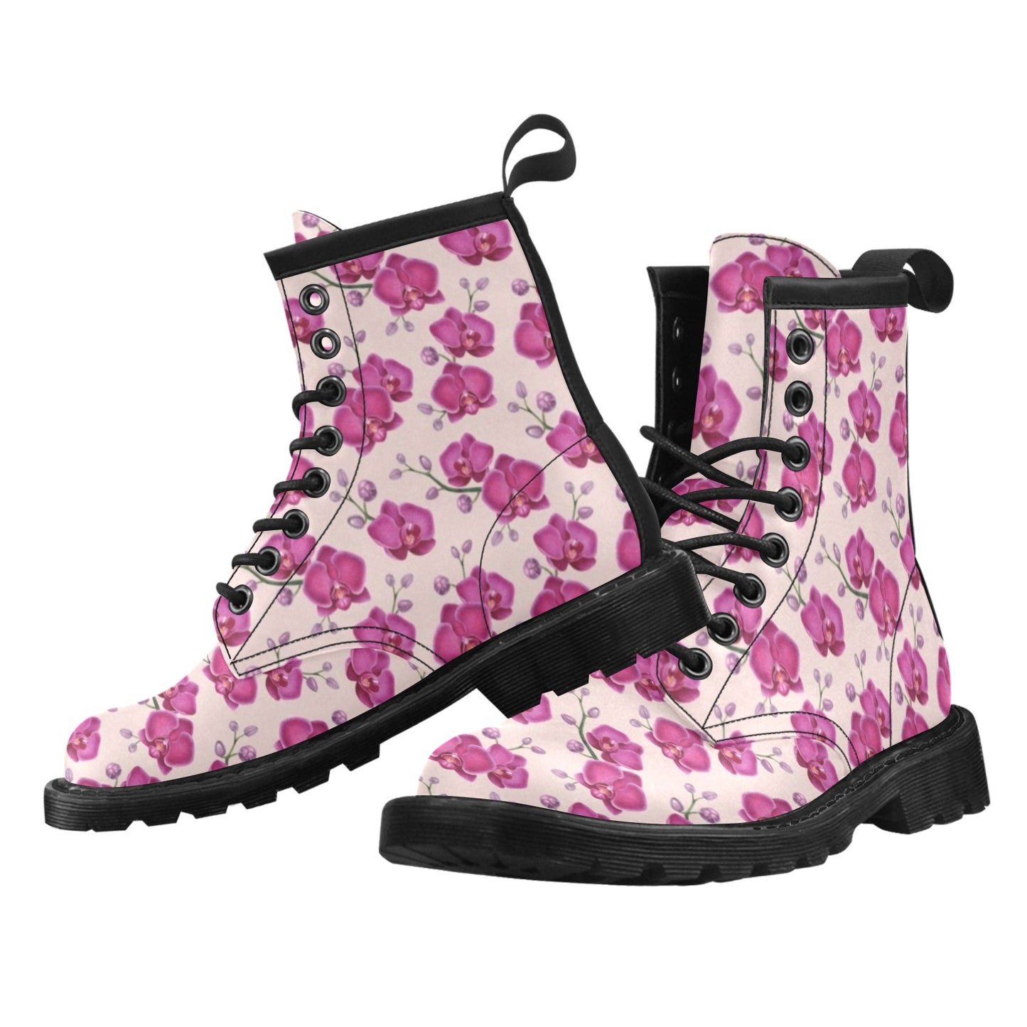 Orchid Purple Pattern Print Design OR04 Women's Boots
