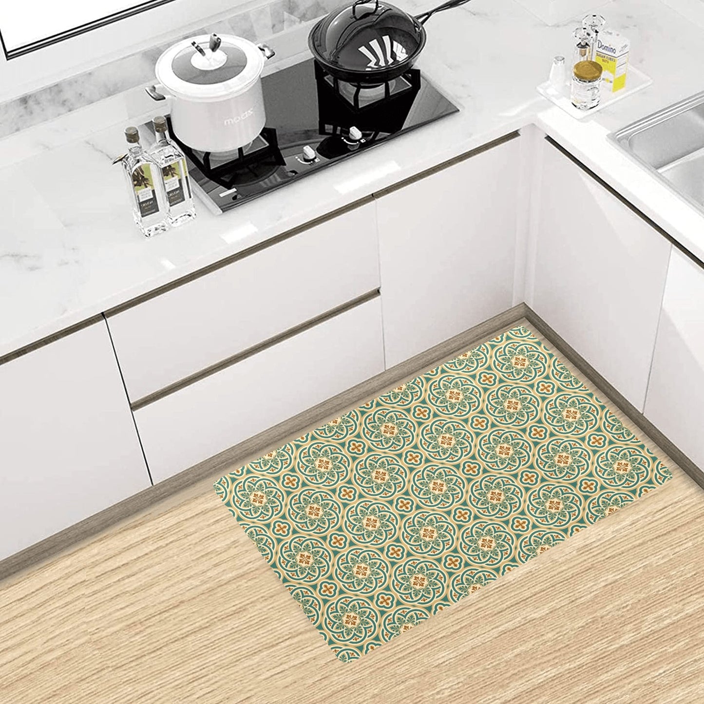 Cross Pattern Print Design 01 Kitchen Mat