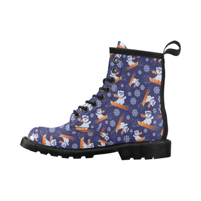 Snowboard Bear Print Design LKS305 Women's Boots