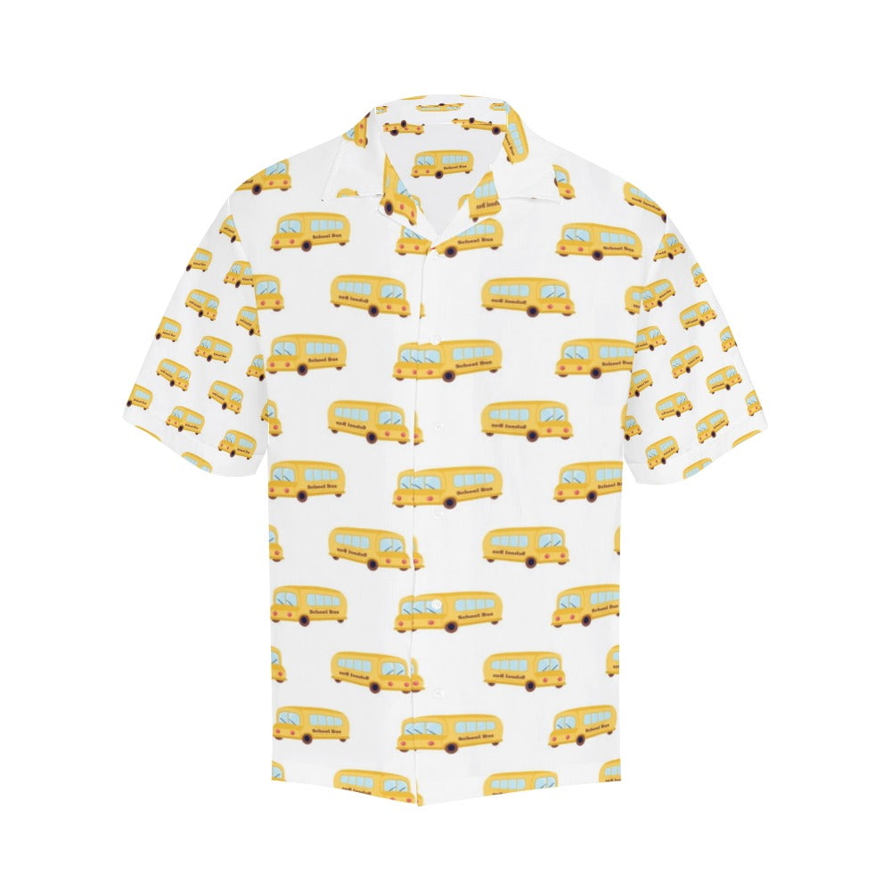 School Bus Print Design LKS306 Men's Hawaiian Shirt