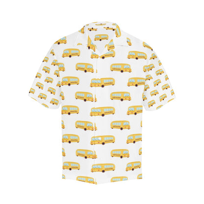 School Bus Print Design LKS306 Men's Hawaiian Shirt