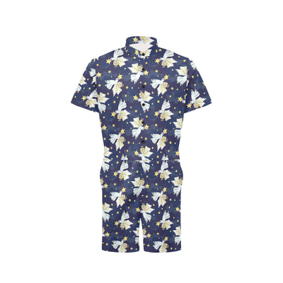 Angel Pattern Print Design 06 Men's Romper