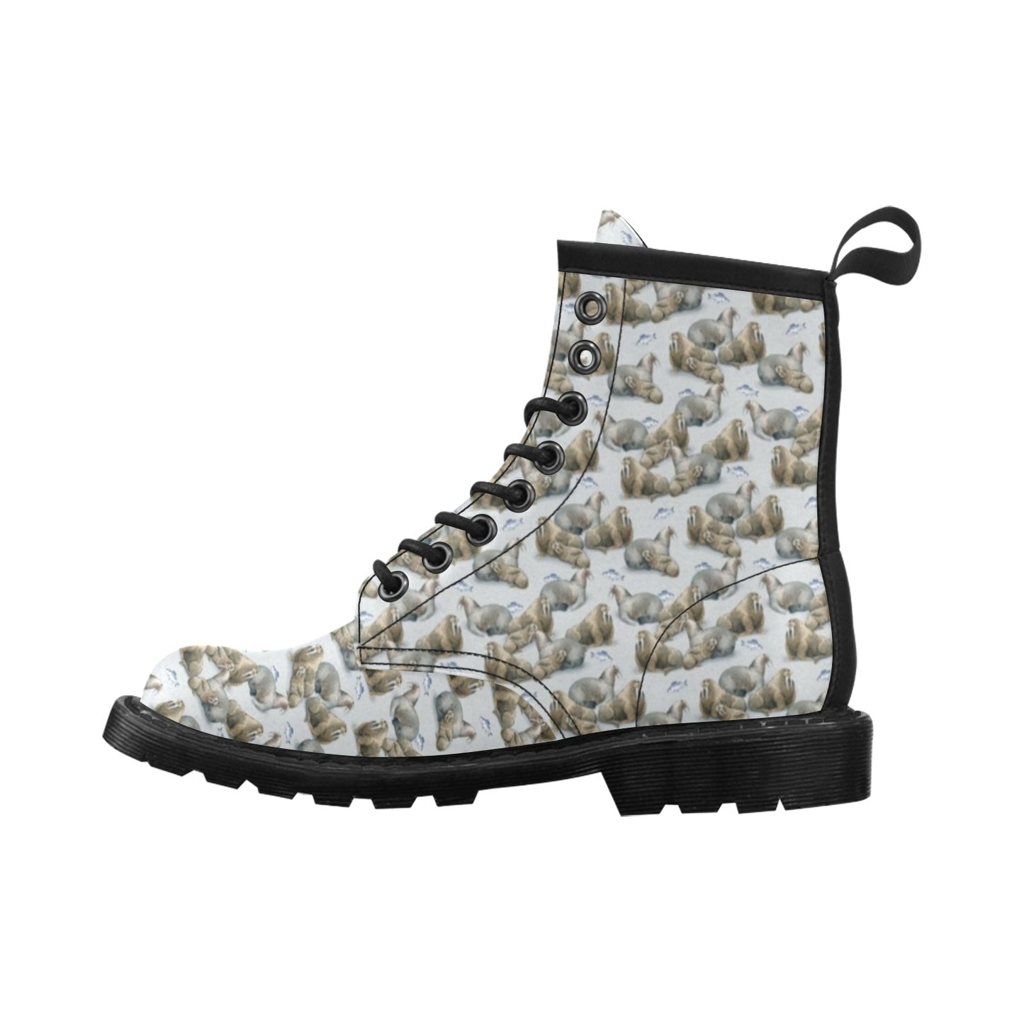Walrus Print Design LKS401 Women's Boots