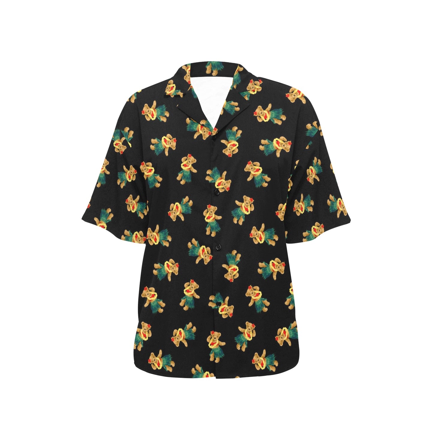 Hula Bear Pattern Print Design 06 Women's Hawaiian Shirt