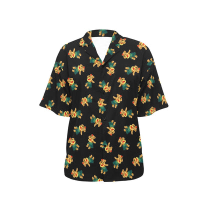 Hula Bear Pattern Print Design 06 Women's Hawaiian Shirt