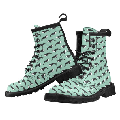 Whale Print Design LKS307 Women's Boots