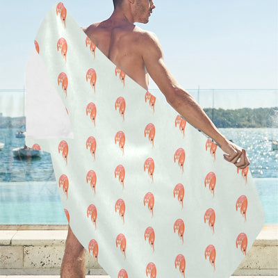 Shrimp Print Design LKS304 Beach Towel 32" x 71"