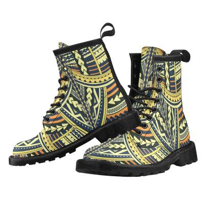 Polynesian Tattoo Print Women's Boots