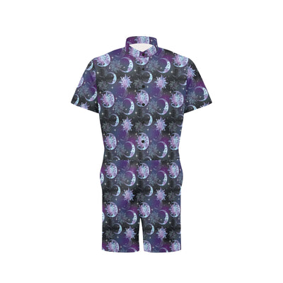 Sun Moon Print Design LKS303 Men's Romper