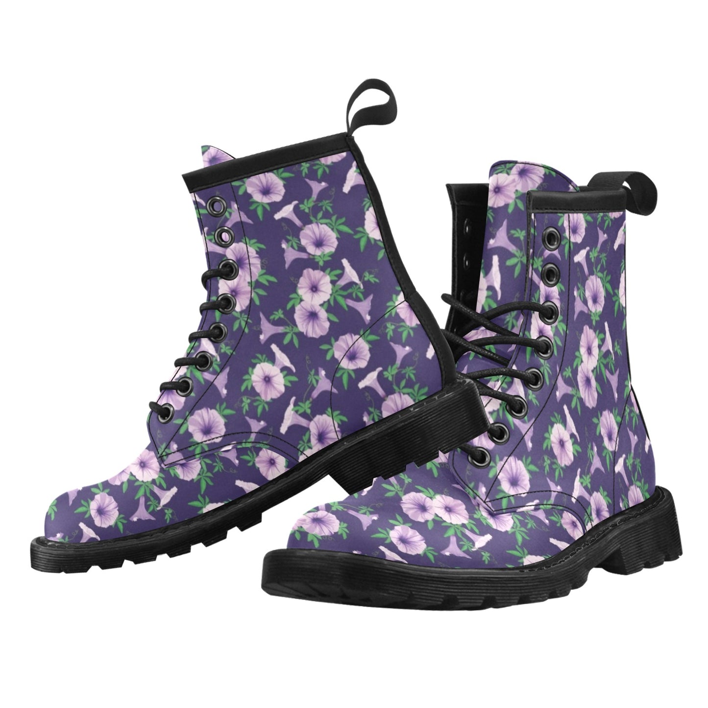 Morning Glory Pattern Print Design MG01 Women's Boots