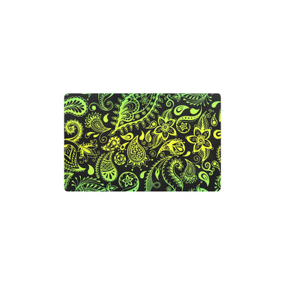 Paisley Green Design Print Kitchen Mat
