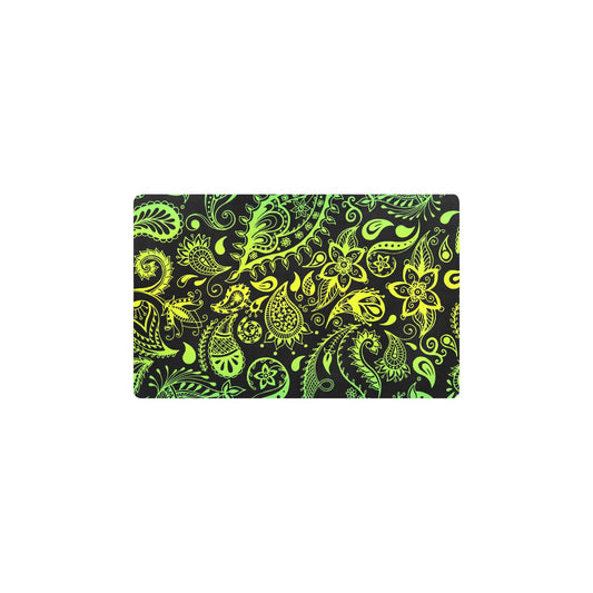 Paisley Green Design Print Kitchen Mat