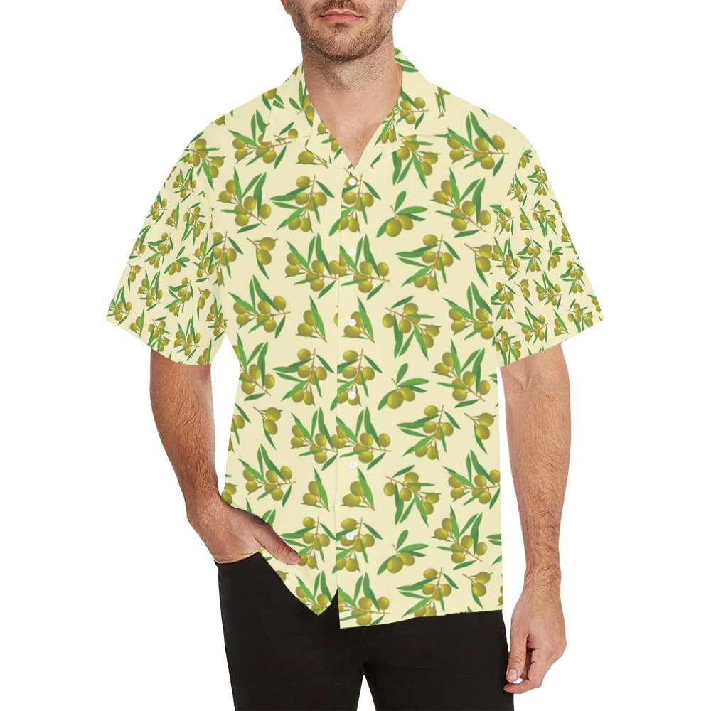 Olive Print Design LKS302 Men's Hawaiian Shirt