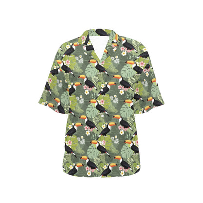 Toucan Print Design LKS304 Women's Hawaiian Shirt