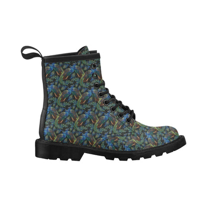 Peacock Themed Design Print Women's Boots