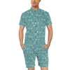 Sea Turtle Pattern Print Design T02 Men's Romper