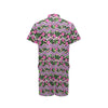 Hibiscus Pink Zigzag Line Pattern Design LKS307 Men's Romper