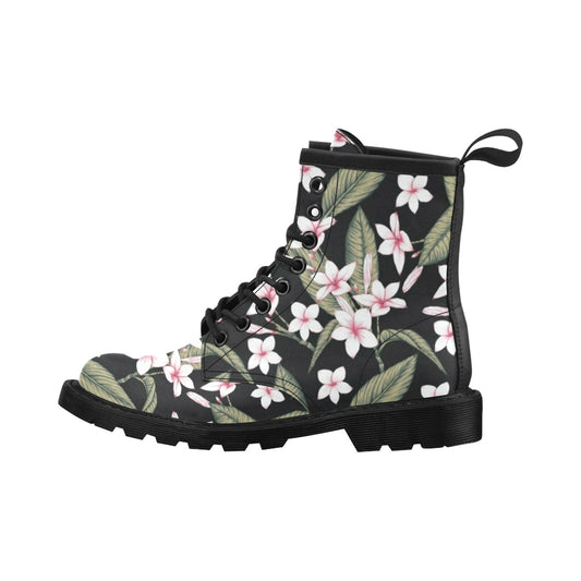 Plumeria Pattern Print Design PM021 Women's Boots