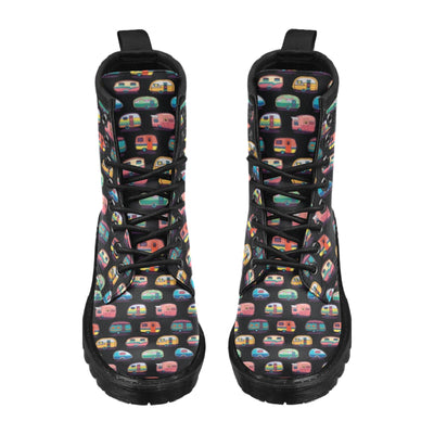 Camper Camping Pattern Women's Boots