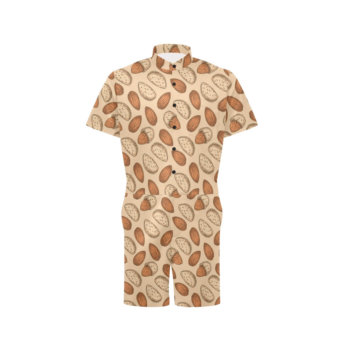 Almond Pattern Print Design 04 Men's Romper