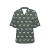 Horse Classic Themed Pattern Print Women's Hawaiian Shirt