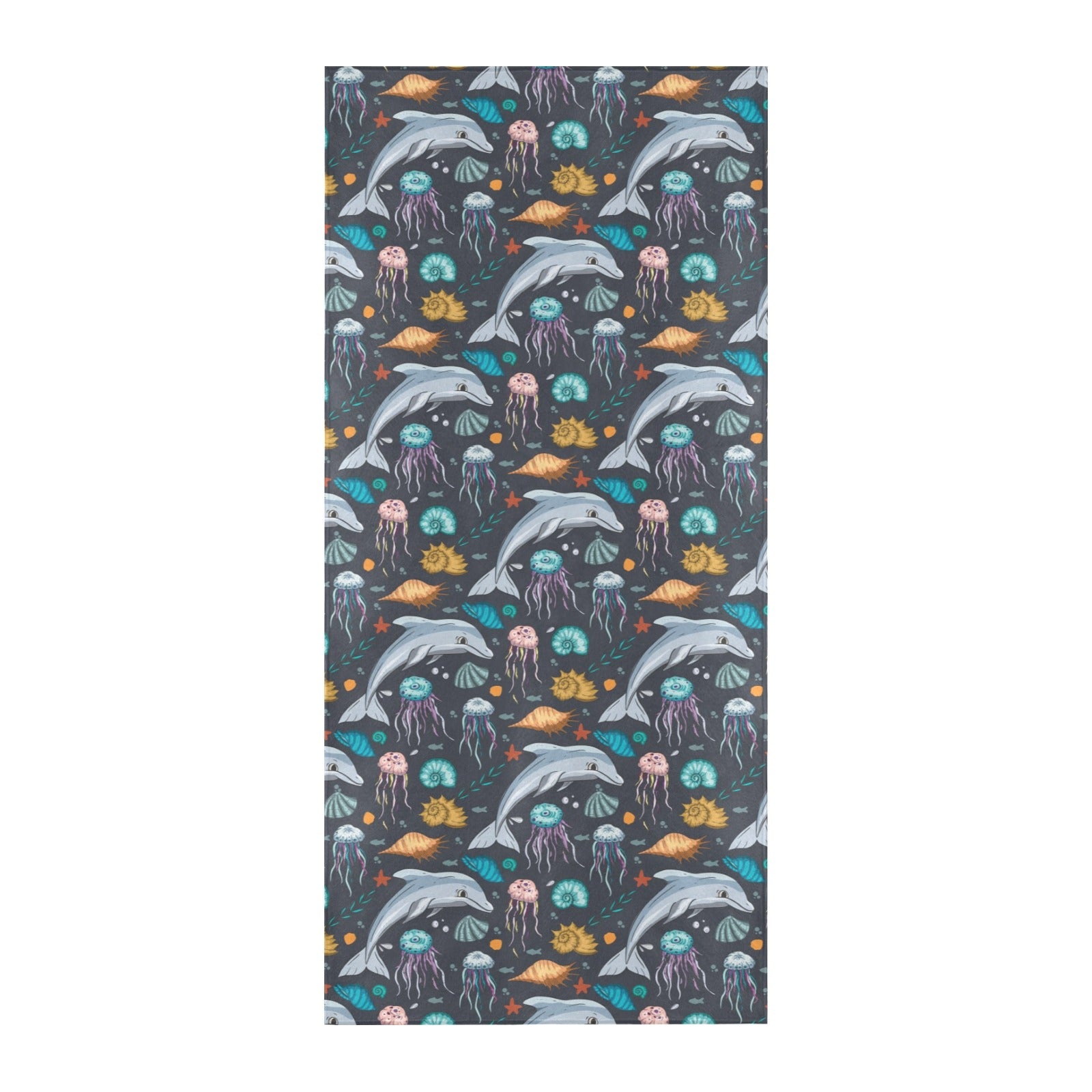 Underwater Dolphin Print Design LKS304 Beach Towel 32" x 71"