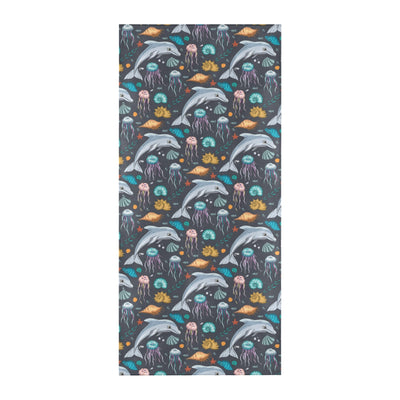 Underwater Dolphin Print Design LKS304 Beach Towel 32" x 71"