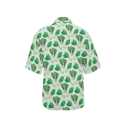 Bok Choy Pattern Print Design 01 Women's Hawaiian Shirt