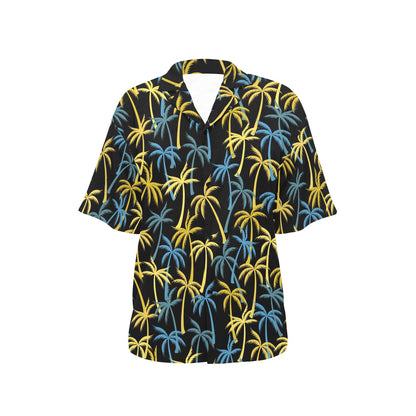 Palm Tree Pattern Women's Hawaiian Shirt