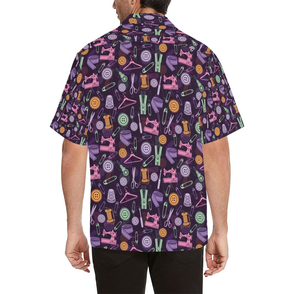 Sewing Equipment Print Design LKS306 Men's Hawaiian Shirt