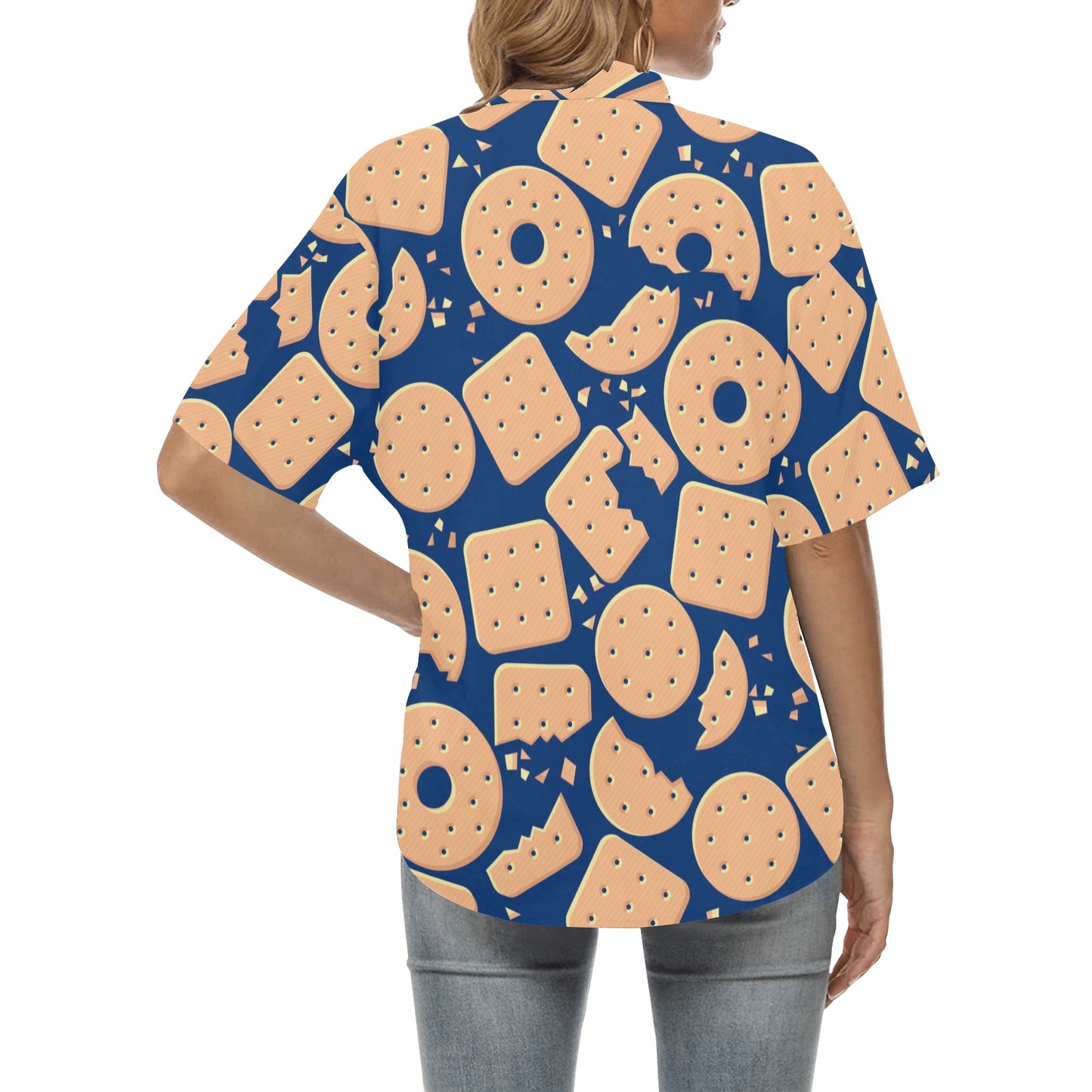 Cracker Pattern Print Design 03 Women's Hawaiian Shirt