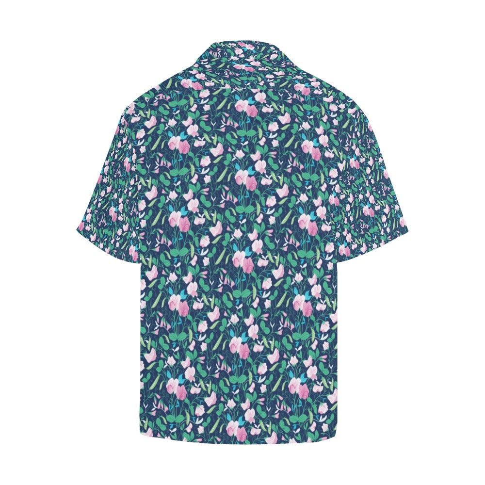 Sweet Pea Print Design LKS303 Men's Hawaiian Shirt