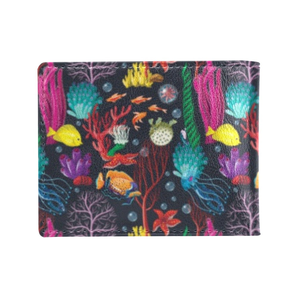 Underwater Cute Print Design LKS303 Men's ID Card Wallet