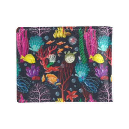 Underwater Cute Print Design LKS303 Men's ID Card Wallet