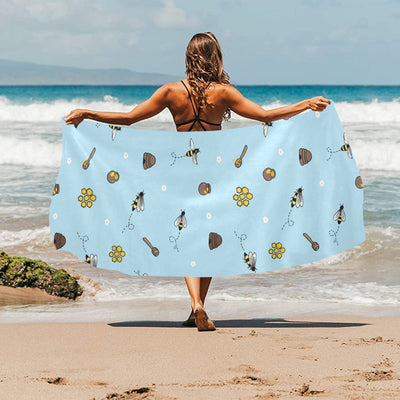 Honey Bee Print Design LKS307 Beach Towel 32" x 71"