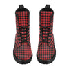 Red Black Buffalo Tartan Plaid Pattern Women's Boots