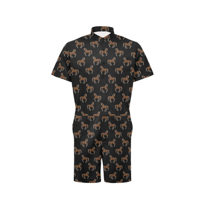 Horse Print Design LKS3010 Men's Romper