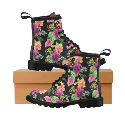Amaryllis Pattern Print Design AL09 Women's Boots