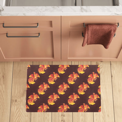 Rooster Pattern Print Design A04 Kitchen Mat