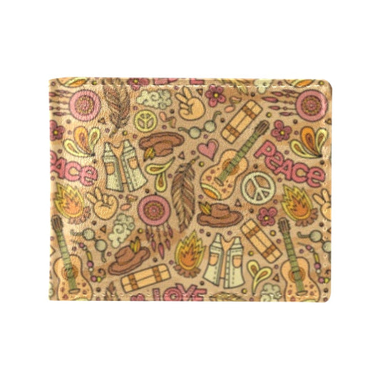 Hippie Print Design LKS305 Men's ID Card Wallet
