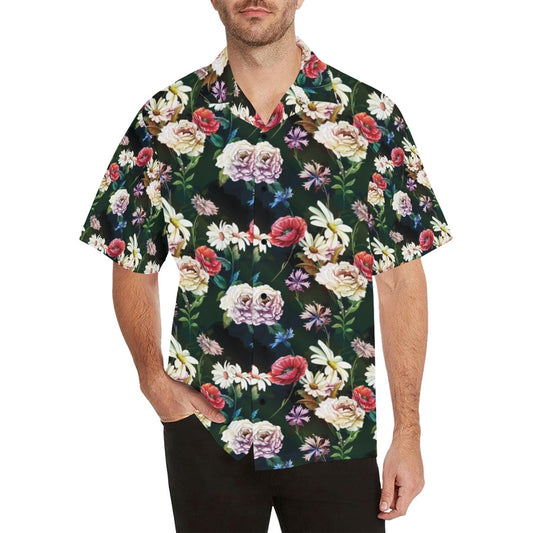 Summer Floral Print Design LKS303 Men's Hawaiian Shirt