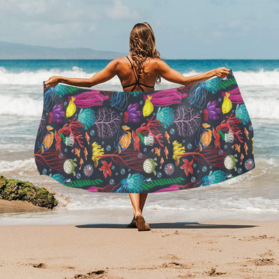 Underwater Cute Print Design LKS303 Beach Towel 32" x 71"