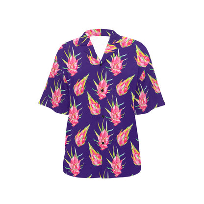 Dragonfruit Pattern Print Design DF02 Women's Hawaiian Shirt