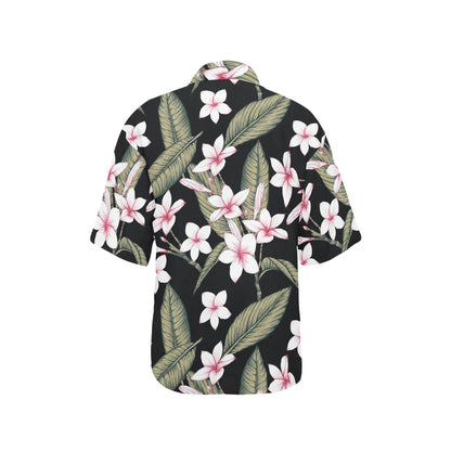 Plumeria Pattern Print Design PM021 Women's Hawaiian Shirt