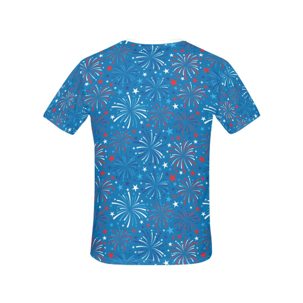 Firework Celebration Print Design LKS304 Women's  T-shirt