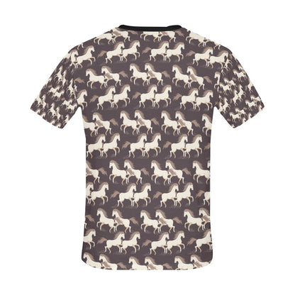 Horse Print Design LKS304 Men's All Over Print T-shirt