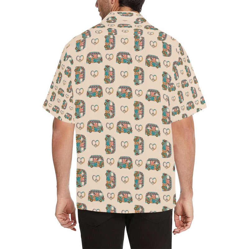 Hippie Van Peace Print Design LKS303 Men's Hawaiian Shirt